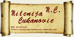Milenija Čukanović vizit kartica